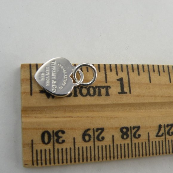 NEW Tiffany & Co Small Mini Size Heart With jump ring added Solid 925 Silver - Picture 4 of 10